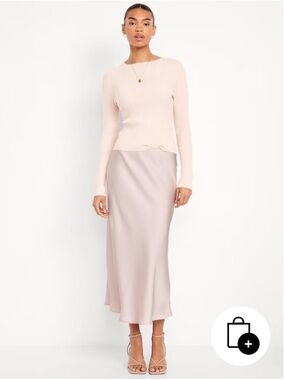 Old navy Women's Blush Satin Maxi Skirt